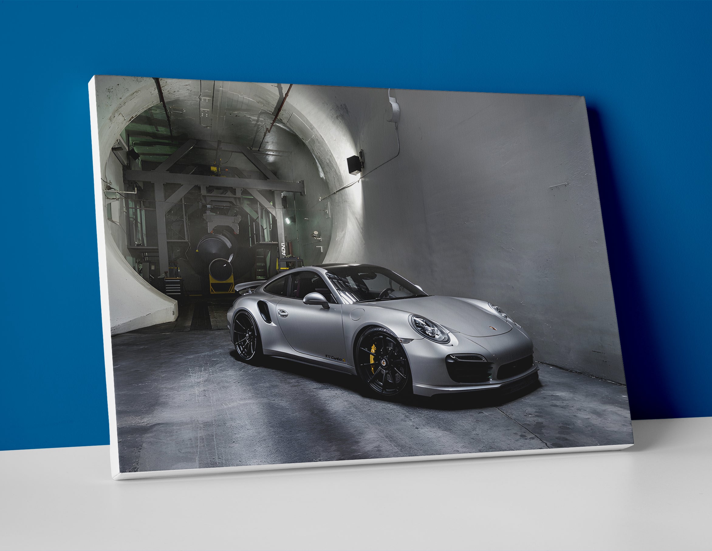 Gray Porsche 911 Turbo S Poster canvas wall art print decor S